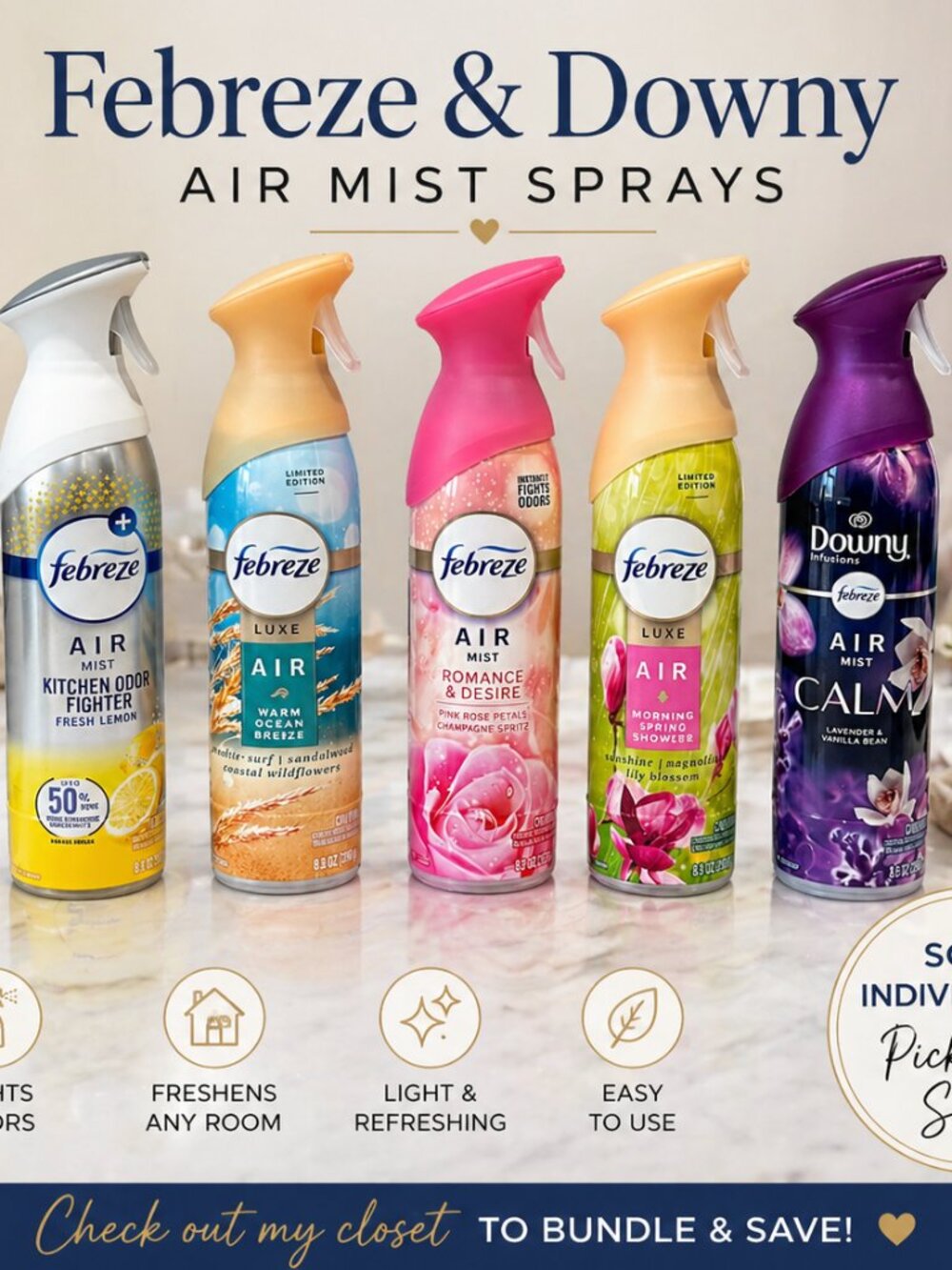 Febreze / Downy Air Mist Sprays – Sold Individually - Picture 1 of 8